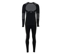 Planam 2275044 Juego de ropa interior funcional Fit, color negro, talla S/M