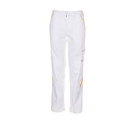 Planam 2327048 Highline Pantalón de Pretina, Blanco Puro/Blanco/Amarillo, Talla 48