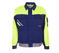 Planam 2413066 Visline V1 - Cazadora de trabajo, talla 66 en color azul marino/amarillo/cinc
