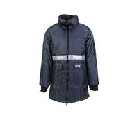 Planam 5131052 Nevera/congelador Parka, azul marino/forro interior azul aciano, talla L