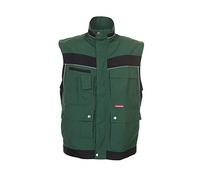 Planam Chaleco Plaline 2535 - Seguridad y comodidad óptimas - Color: Verde/Negro - Tamaño: 64