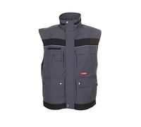 Planam Chaleco Plaline 2536 - Seguridad y comodidad óptimas - Color: Pizarra/Negro - Tamaño: 60