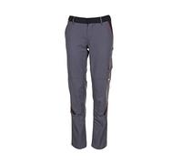 Planam Highline 2329038 - Pantalones de trabajo para mujer, talla alemana 38, 1 unidad, pizarra, rojo, negro