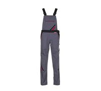 Planam Highline - Peto de trabajo para mujer, peto de color azul, negro o rojo schiefer/schwarz/rot Talla:50