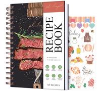 PLANBERRY Libro de recetas - Libro de cocina de tapa dura en blanco para escribir en tus propias recetas - Libro de cocina vacío para rellenar - Cuaderno de recetas familiares en blanco - 60 recetas