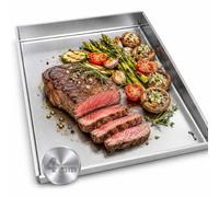 Plancha 1er 30 x 40 cm, con drenaje de grasa, compatible con Outdoorchef 570 C