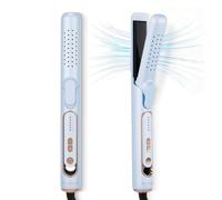 Plancha 2-en-1 con cuidado iónico & fijación aire frío, 5 temp. 140-220 °C | Plancha alisadora y rizadora, carcasa termoprotectora, cerámica turmalina, 110-240V, cable de 2 m, cable giratorio 360°