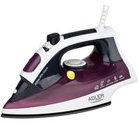 ADLER AD 5022 Plancha de Vapor para Ropa, Suela Acero Inoxidable, Vapor Vertical, Golpe de Vapor, Auto Limpieza, Anti Goteo, 7 Funciones, Apagado automático, 3000W