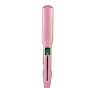 Plancha alisadora de pelo de cerámica de turmalina de 1.5 pulgadas con placa ancha de pelo recto y ajuste rápido de temperatura, doble voltaje, apagado automático, pantalla LED