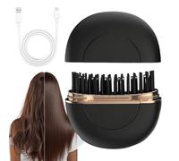 Plancha Alisadora Portátil - Control del Frizz Sin Cable | Alisador Mini de Pelo con Cepillo,para Mujeres Pelo Largo Liso Rizado Voluminización Hogar Viaje Escuela Oficina Exterior