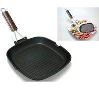 Plancha Antiadherente Delicia Mango Plegable 26x26 26 H&H
