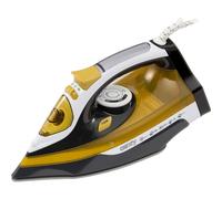 Plancha Camry CR 5029 2400 W Negro y Amarillo Antigoteo Autolimpieza Vapor Vertical