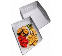 Plancha de 2 unidades, 30 x 20 cm, con borde para servir, compatible con Rösle Air Pro F60