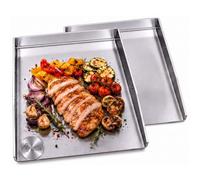 Plancha de 2 unidades, 30 x 40 cm, con borde para servir, compatible con Rösle Air Pro F60