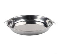Plancha de acero inoxidable y bandeja para pizza con mango, 26-38 cm | Resistente al calor para una distribución uniforme del calor, ideal para asar, hornear en el horno y servir, resistente