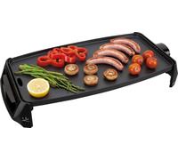 Jata Gr195 Plancha de Asar Cocina Por Igual en Toda La Superficie 46 X 25 Cm Antiadherente Libre de Pfoa Muy Resistente Al Rayado Fácil Limpieza con Bandeja Colectora de Salsas, 2200 W, Color Negro