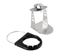Plancha de camping al aire libre de acero inoxidable para cocinar para superficie para antorcha barbacoa hornear con estabilizador 160g