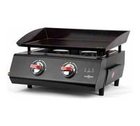 Vitrokitchen PG230NB - Plancha a gas butano con 2 quemadores