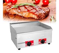 Plancha de gas comercial, placa de acero inoxidable resistente para hornear al aire libre, placa plana antiadherente para cocinar a alto volumen