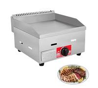 Plancha de gas de acero inoxidable de alta resistencia, con quemadores antiadherentes grandes y placa plana, ideal para asar y hornear alimentos de manera eficiente.(718B)