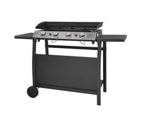 Plancha de gas valencia - 4 quemadores 10kw + carrito