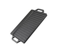Plancha de hierro fundido de doble para distribución uniforme del calor, adecuada para placas de inducción eléctricas, plancha para cocinar en horno