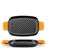 Plancha De Hierro Fundido Naranja Pinti Inox 35 Cm