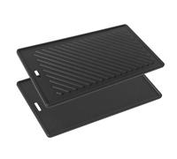 Plancha de hierro fundido para todos los modelos RÖSLE VIDERO G2, G3, G4 y G6 (a partir del año de modelo 2021), 45 x 24 cm, placa de fundición maciza, placa de fundición maciza, placa reversible para