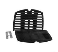 Plancha de hierro fundido Weber Q Series - Sistema de barbacoa gourmet compatible con Spirit for Genesis - Retención uniforme del calor, juego de 2 piezas