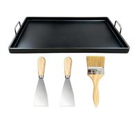 Plancha de parrilla rectangular - Parrilla antiadherente de hornillo, sartén de aluminio fundido a presión | Placa de barbacoa portátil para camping, casa, interior, exterior, panqueques, carnes