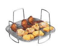Plancha de parrilla: soporte de metal de 7,87 x 8,07 x 3,94 pulgadas, proceso de galvanoplastia 304, estante de deshidratación duradero de calidad alimentaria para hornos de convección, , cocer al
