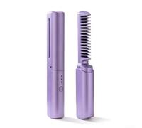 Plancha de pelo 2 en 1 USB para mini plancha alisadora anticalcáreo 2 en 1 (morado)