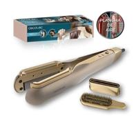 Cecotec Plancha de Pelo con Aire AirLisse 2in1 ForceDry Champagne. 1120000RPM, Flujo de Aire 19,7 Litros por Segundo, 2 Cabezales Imantados, Plasma, Motor Brushless, 4 Temperaturas y 2 Velocidades