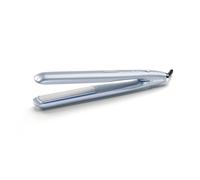 BaByliss Plancha Hydro Fusion - Tecnología iónica dual, Antiencrespamiento, 5 ajustes de temperatura, Calentamiento rápido, Apagado automático - Azul, ST573E