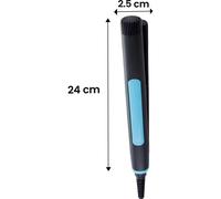 Plancha de Pelo Cerámica Turmalina 2 en 1 Avizar TX-39690 Antiencrespamiento Azul y Negro