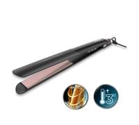 Cecotec Plancha de Pelo Estrecha - Cerámica - Lisse NanoSilk Essence Black. Revestimiento NanoSilk, Función HeatMax, 130-230ºC, Queratina y Aceite de Argán, Apagado Automático, Bolsa de Viaje