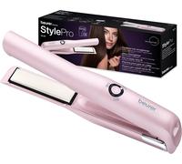 Beurer HS 20 Plancha de pelo a batería con carga USB, tres ajustes de temperatura y calentamiento rápido, ideal para los desplazamientos, rosa