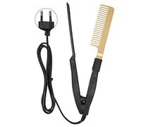 Plancha de pelo Peine caliente Plancha de pelo Peine de cerámica Alisado de pelo Peine de presión(220V, European standard)