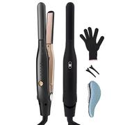 Plancha de pelo pequeña para cabello corto y corte duendecillo de doble voltaje para barba, lápiz fino, plancha plana de titanio para viajes