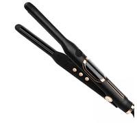 Plancha de pelo pequeña para cabello corto y corte pixie para barba, lápiz fino, cerámica, plancha plana y rizador en forma de U