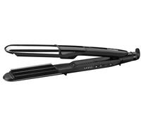 BaByliss Styler Steam Shine ST496E Plancha de pelo con vapor Alisa y Ondula, Placa exterior curva para ondular, Iónica, Peines removibles - Alisado profesional, Cabello hidratado y protegido