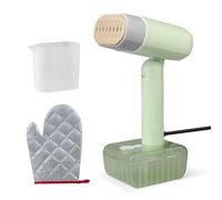 Plancha de Vapor 1800W Portátil, LED Steam Iron con 5 Niveles de Vapor Constante, Depósito 330ml, Elimina Arrugas Rápidamente, Incluye Guante Protector, para Hogar, Viajes y Oficina (verde)