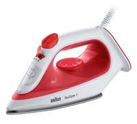 Braun TexStyle 1 SI 1019 - Plancha de vapor con revestimiento antiadherente, termoestable, 25 g/min modo turbo, capacidad del depósito de agua 220 ml, 1900 W, rojo