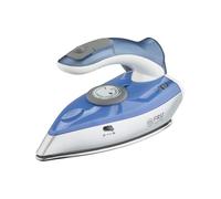 Plancha de vapor de viaje TZS First Austria | Plegable | 750 g | Planchado vertical con vapor | 110 V/240 V | Ajuste de temperatura | Incluye juego de accesorios | Suela de acero inoxidable