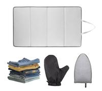 Plancha de vapor para ropa, tabla de planchar de vapor plegable, tabla de pie, alfombrilla de vapor con guantes para viajes, trajes, camisas, ropa de cama, ropa de casa, comercial, dormitorio, hotel