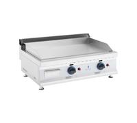 Royal Catering Fry Top de Gas Doble para Cocina Parrilla Profesional RC-GGF750 (Placa lisa de 74,5 x 40 cm, 2 x 3100 W, Gas natural 20 bar)
