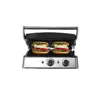 Plancha eléctrica comercial, parrilla Teppanyaki de acero inoxidable for restaurante, 14,5 ", 1500W, con placa de cocina de hierro antiadherente Para uso comercial