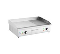 Plancha eléctrica fry-top - 727 x 420 mm - ondulada + lisa - 4400 W | Royal Catering