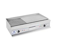 Plancha eléctrica fry-top doble - 100 cm - liso - 2 x 3.200 W | Royal Catering