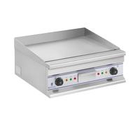 Plancha eléctrica fry-top doble - 60 cm - superficie lisa - 2 × 3.750 W | Royal Catering